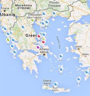 Mapa Grčke
